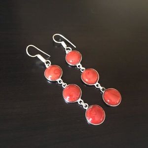 Coral earrings